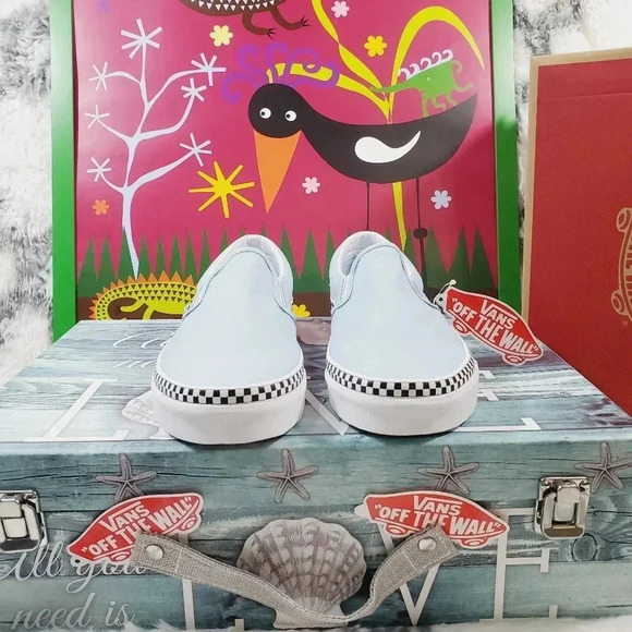 Vans Check Foxing Cool Blue Classic Slip-on (CL) - Picture 14 of 14